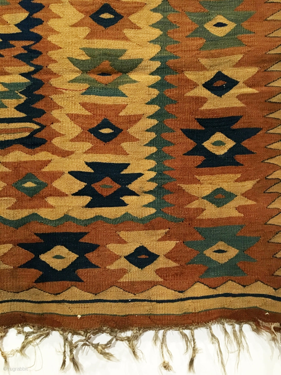 5' 2" X 7' 8" 18th Century Balkan Kilim [RR-0024]