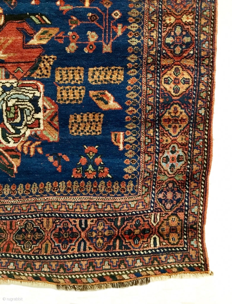 4’7” X 4’5” 19th Century Afshar Rug