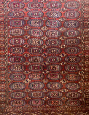 9‘8“ X 7’ 19th Century Antique Tekke Main Rug