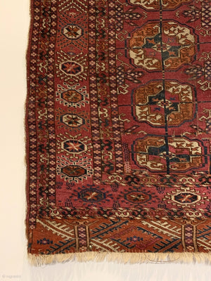 4’0” X 3’7” 19th Century Antique Tekke Rug