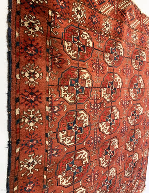 4’0” X 3’4” 19th Century Antique Tekke Rug