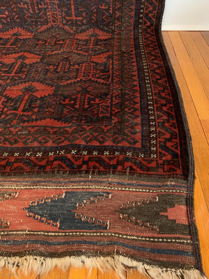 3’9” X 12’10” 19th Century Baluch Chakhansur Long Rug