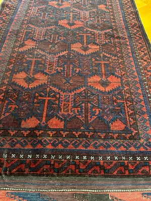 3’9” X 12’10” 19th Century Baluch Chakhansur Long Rug