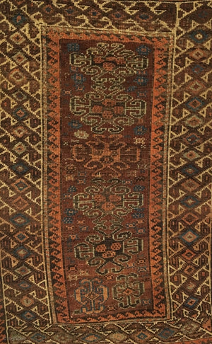 4'3" X 2'8" 19th Century Baluch Rug