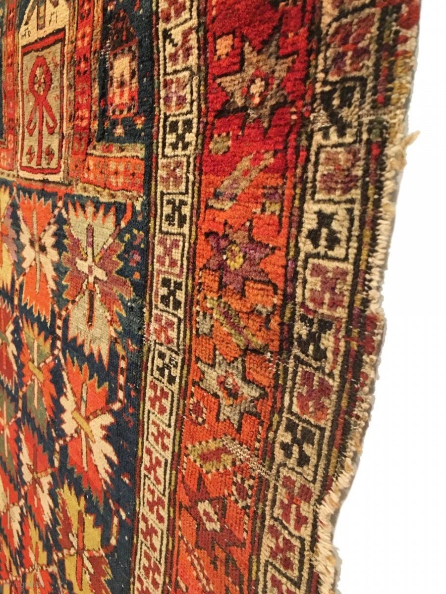 2’10" X 5’3" 19th Century Caucasian Chan-Karabagh Prayer Rug