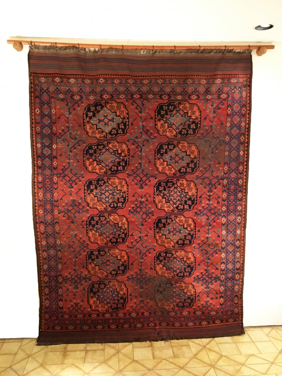 10'4" X 7'7" 19th Century Ersari Main Carpet