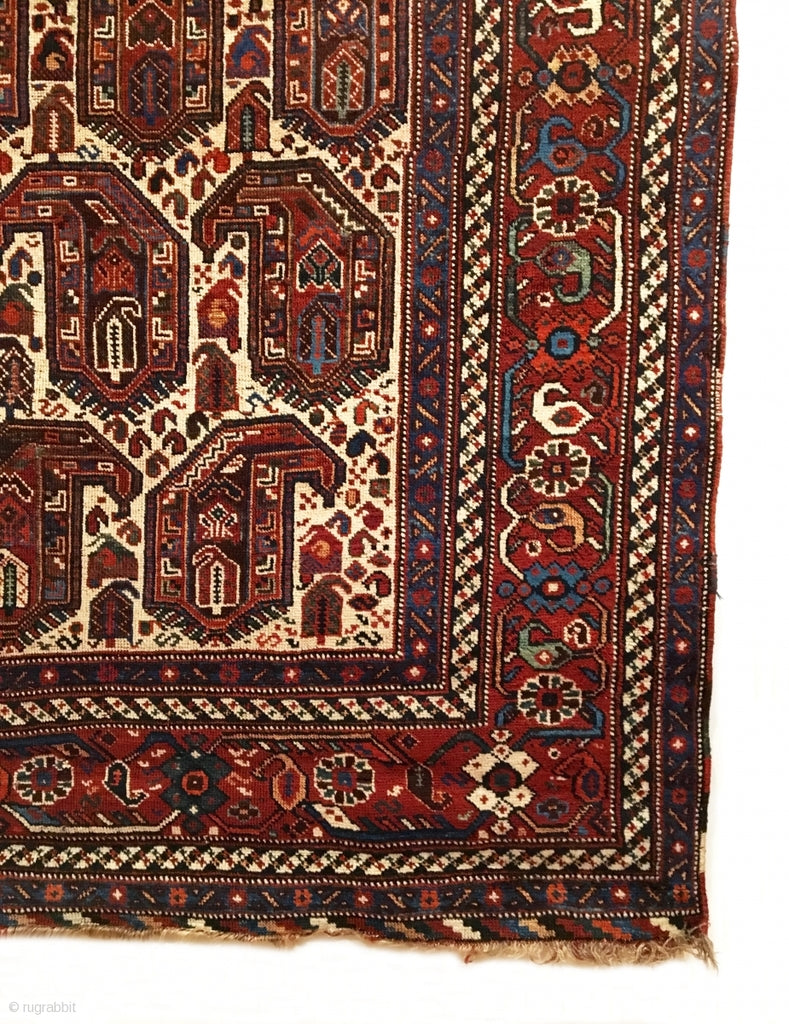 6’5” X 4”8’ 19th Century Khamseh Rug