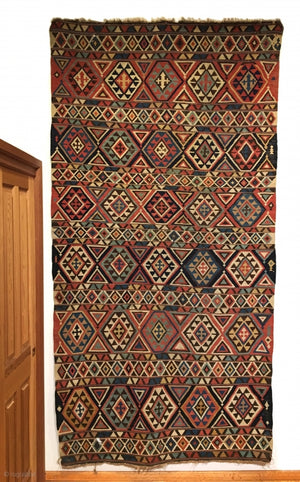 9’3” X 4’9” 19th Century Shirvan Kilim