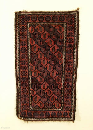 4'6" X 2'7" 19th Century Small Baluch Rug