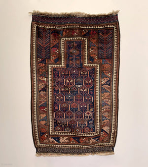 3’9” X 2’4” 19th Century Timuri Prayer Rug