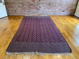 6’0" X 10’7" 19th Century Yomut Palas Kilim