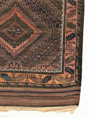 5'11" X 3'9" 20th Century Antique Mushwani Rug