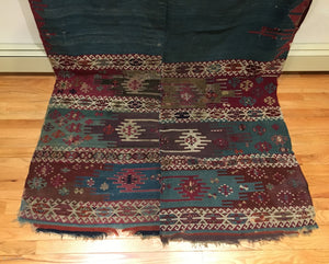 10'7" X 4'4" Anatolian Aleppo Kilim