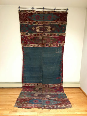 10'7" X 4'4" Anatolian Aleppo Kilim