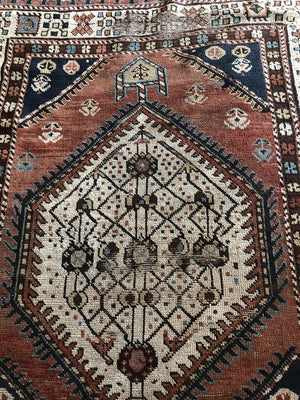 10'10" X 4' Antique 19th Century Azerbaijan Runner