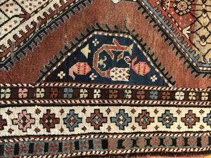 10'10" X 4' Antique 19th Century Azerbaijan Runner