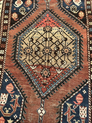 10'10" X 4' Antique 19th Century Azerbaijan Runner