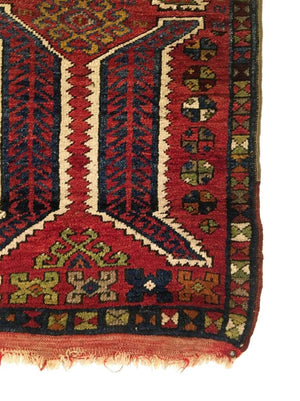 1'11" X 3'5" Antique Anatolian Yastik Small Rug