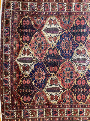 6'7" X 4'11" Antique Bakhtiari Garden Carpet