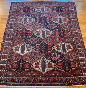 6'7" X 4'11" Antique Bakhtiari Garden Carpet