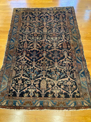 6'9" X 4'6" Antique Bakhtiari Tribal Rug