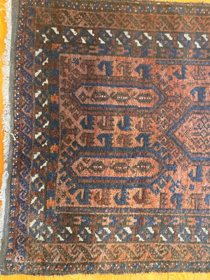 4'9" X 2'7" Antique Baluch Rug