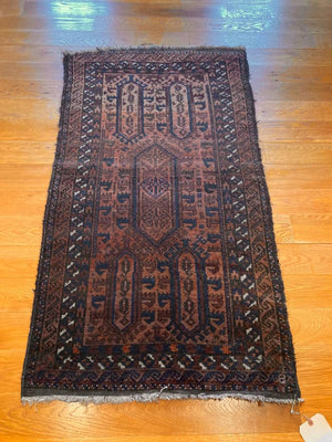 4'9" X 2'7" Antique Baluch Rug