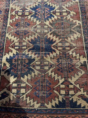 4'3" X 2'7" Antique Baluch Rug [SH-163]