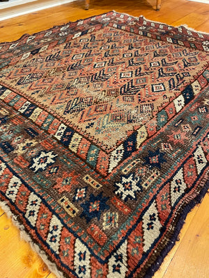 3'3" X 3'10" Antique Bergama Rug