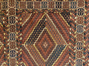 9'3" X 5'7" Antique Beshir Long Rug