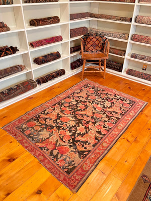 4'1" x 5'10" Antique Caucasian Karabagh Rug