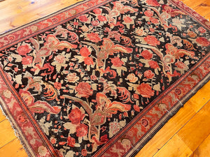 4'1" x 5'10" Antique Caucasian Karabagh Rug