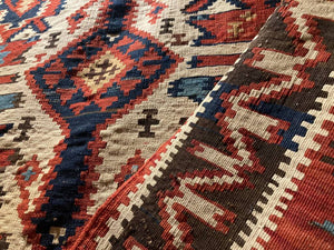 9'1" X 5'4" Antique Caucasian Shirvan Kuba Kilim