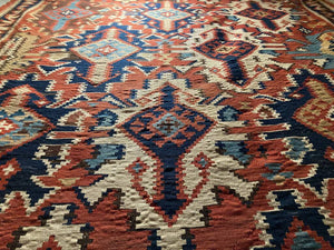 9'1" X 5'4" Antique Caucasian Shirvan Kuba Kilim