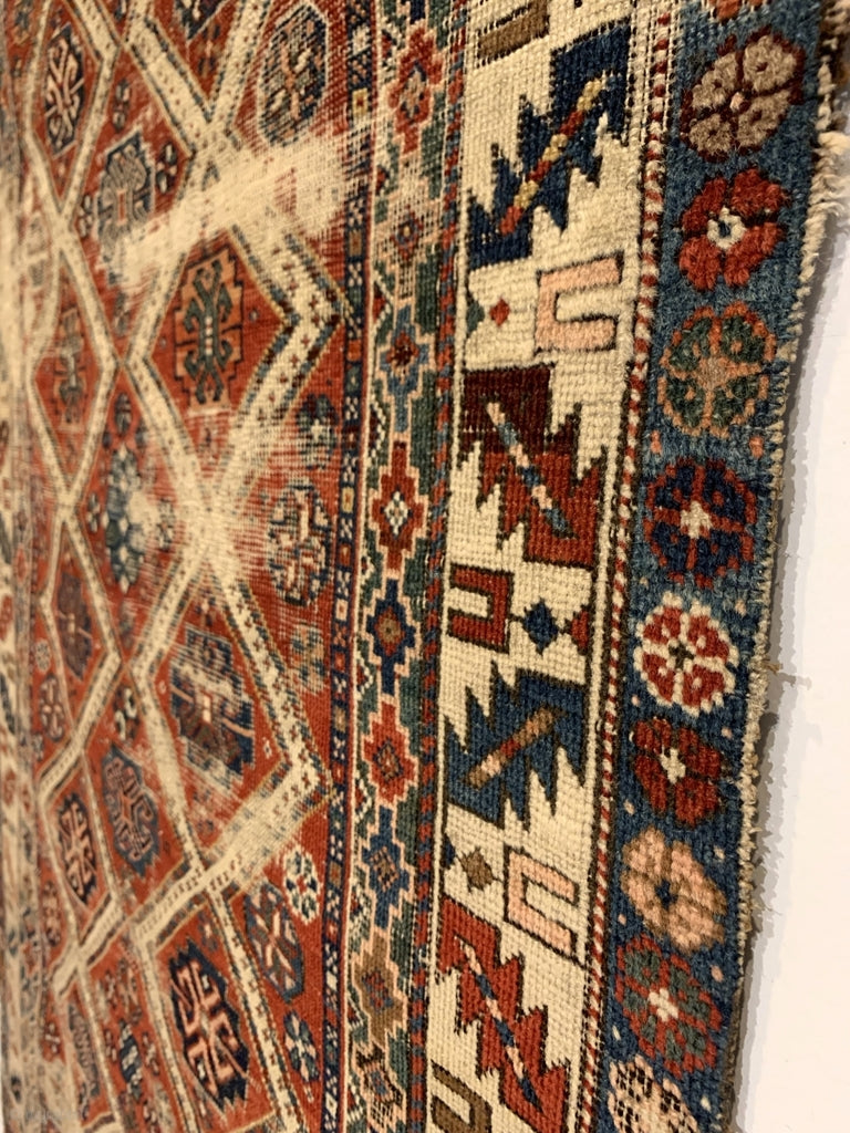 5'4" X 2'10" Antique Caucasian Small Rug