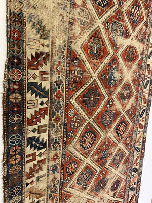 5'4" X 2'10" Antique Caucasian Small Rug