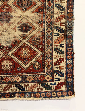 5'4" X 2'10" Antique Caucasian Small Rug