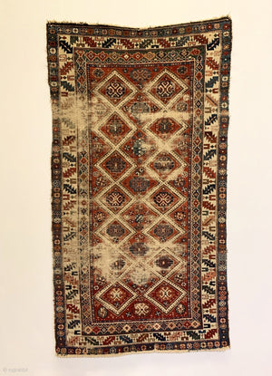 5'4" X 2'10" Antique Caucasian Small Rug