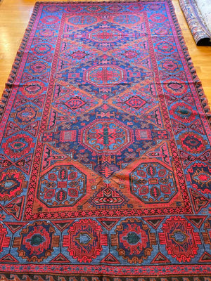 11'7" X 6'8" Antique Caucasian Soumak Rug