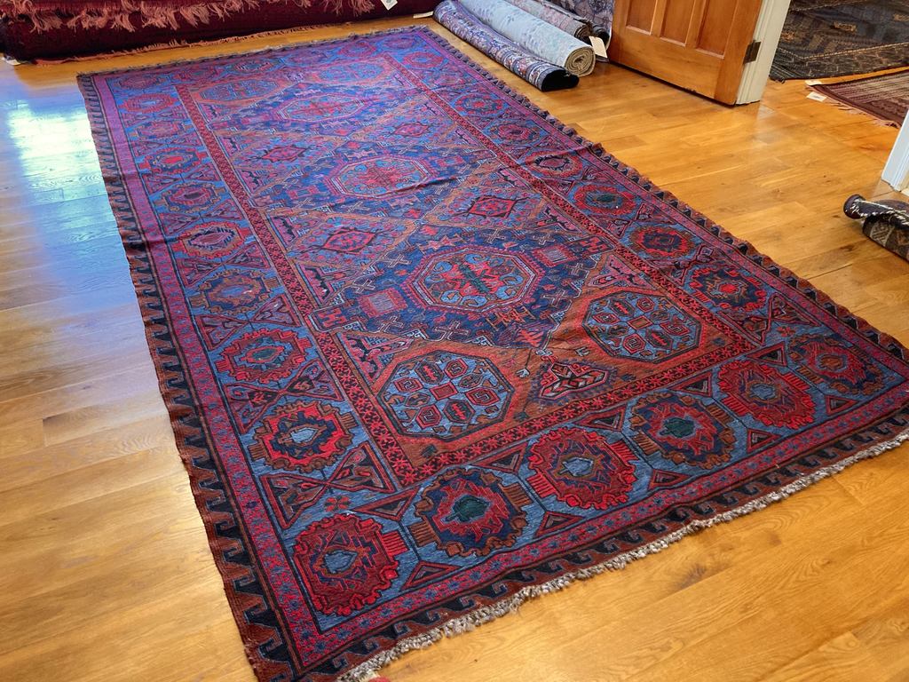 11'7" X 6'8" Antique Caucasian Soumak Rug