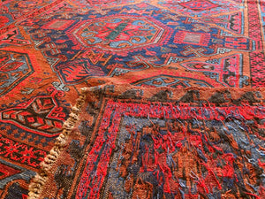 11'7" X 6'8" Antique Caucasian Soumak Rug