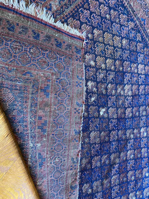 4’10 X 3’2” Antique Dokhtar-e-Ghazi Afghanistan Prayer Rug