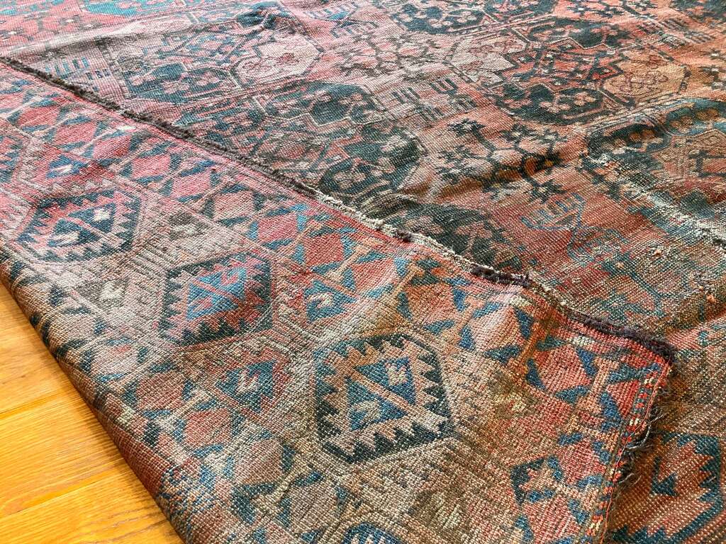 9'6" X 8'6" Antique Early Ersari Beshir Rug