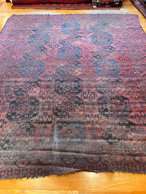 9'6" X 8'6" Antique Early Ersari Beshir Rug