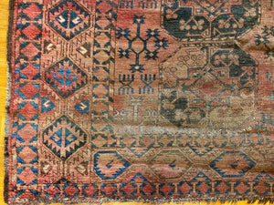 9'6" X 8'6" Antique Early Ersari Beshir Rug