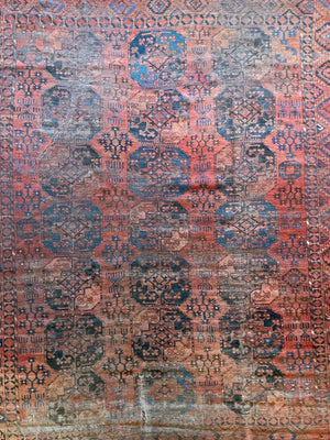 9'6" X 8'6" Antique Early Ersari Beshir Rug