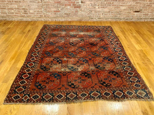 6'11" X 8'2" Antique Ersari Carpet