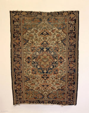 4’8” X 3’5” Antique Ferahan Sarouk Rug