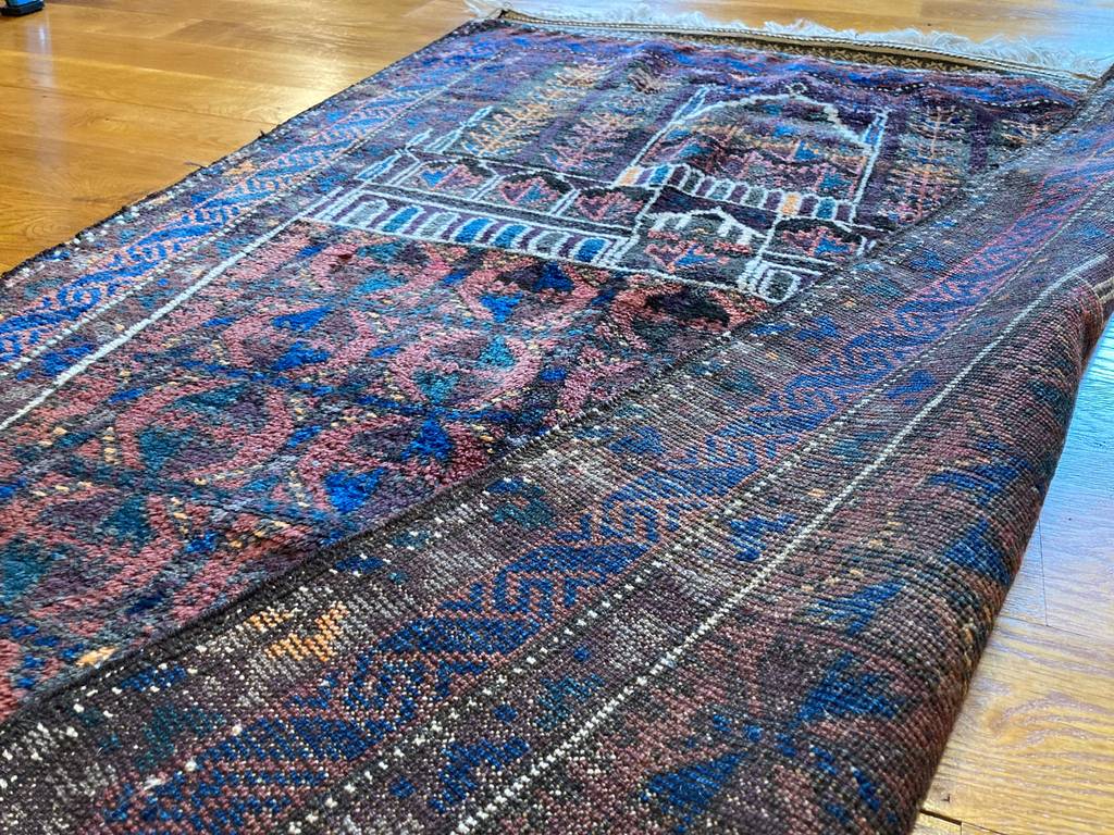 4‘9“ X 3’ Antique Kawdani Afghanistan Dowry Herat Prayer Rug [045]