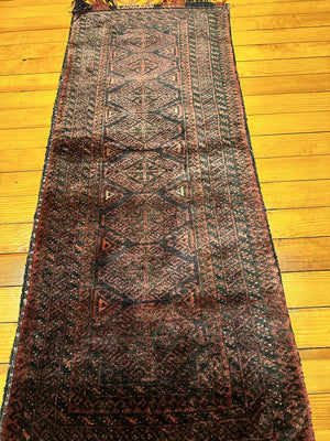 18" X 45" Antique Khorassan Rug